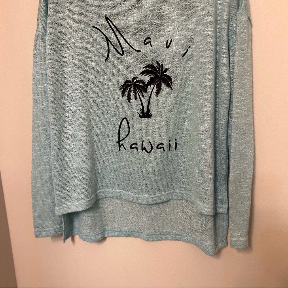 MLP Hawaii Lightweight long sleeve top graphic palm trees Maui Hawaii Women’s S - Picture 2 of 5